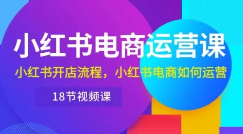 小红书高级电商运营课，从0开始做小红书电商_码小屋