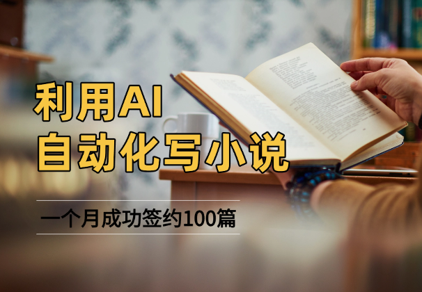 利用AI自动化写小说，一个月成功签约100篇短篇小说，月入四位数_码小屋